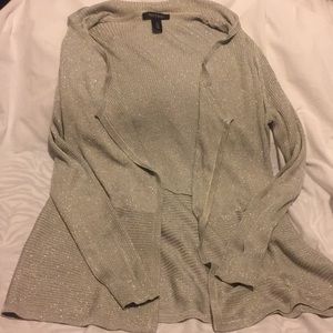 WHBM long sleeve grey with silver sparkles